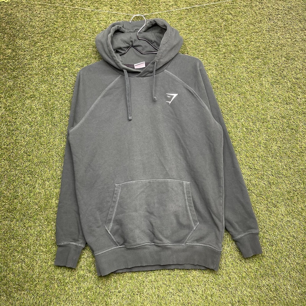 Gymshark Critical Hoodie Mens Small Dark Green Pockets Athletic Athleisure Gym